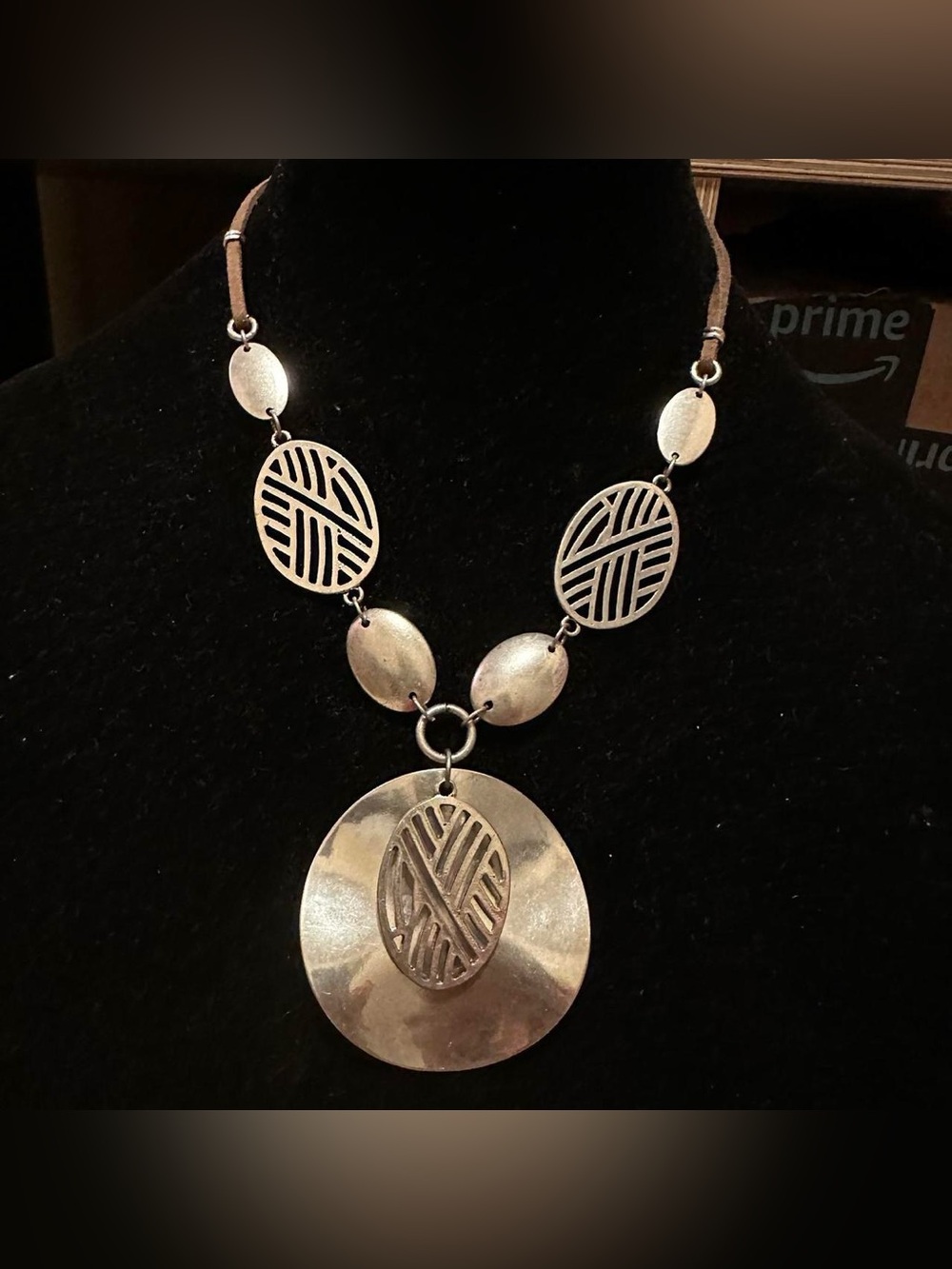 Vintage metal plated necklace.